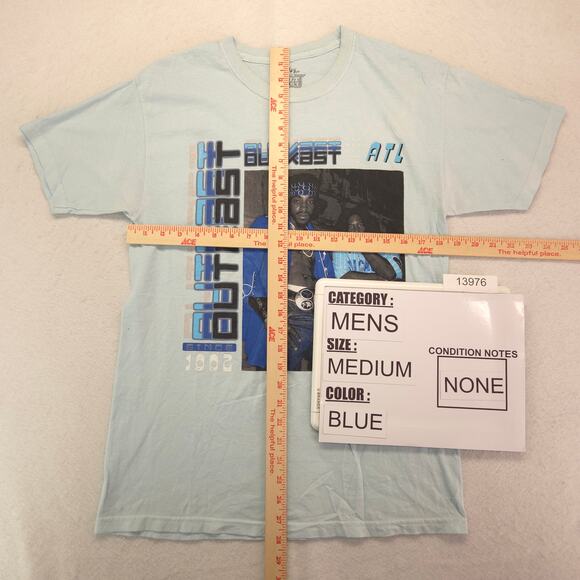 Outkast Rap Graphic Short Sleeve Crew Neck Shirt Mens Size Medium M Blue - Picture 5 of 9